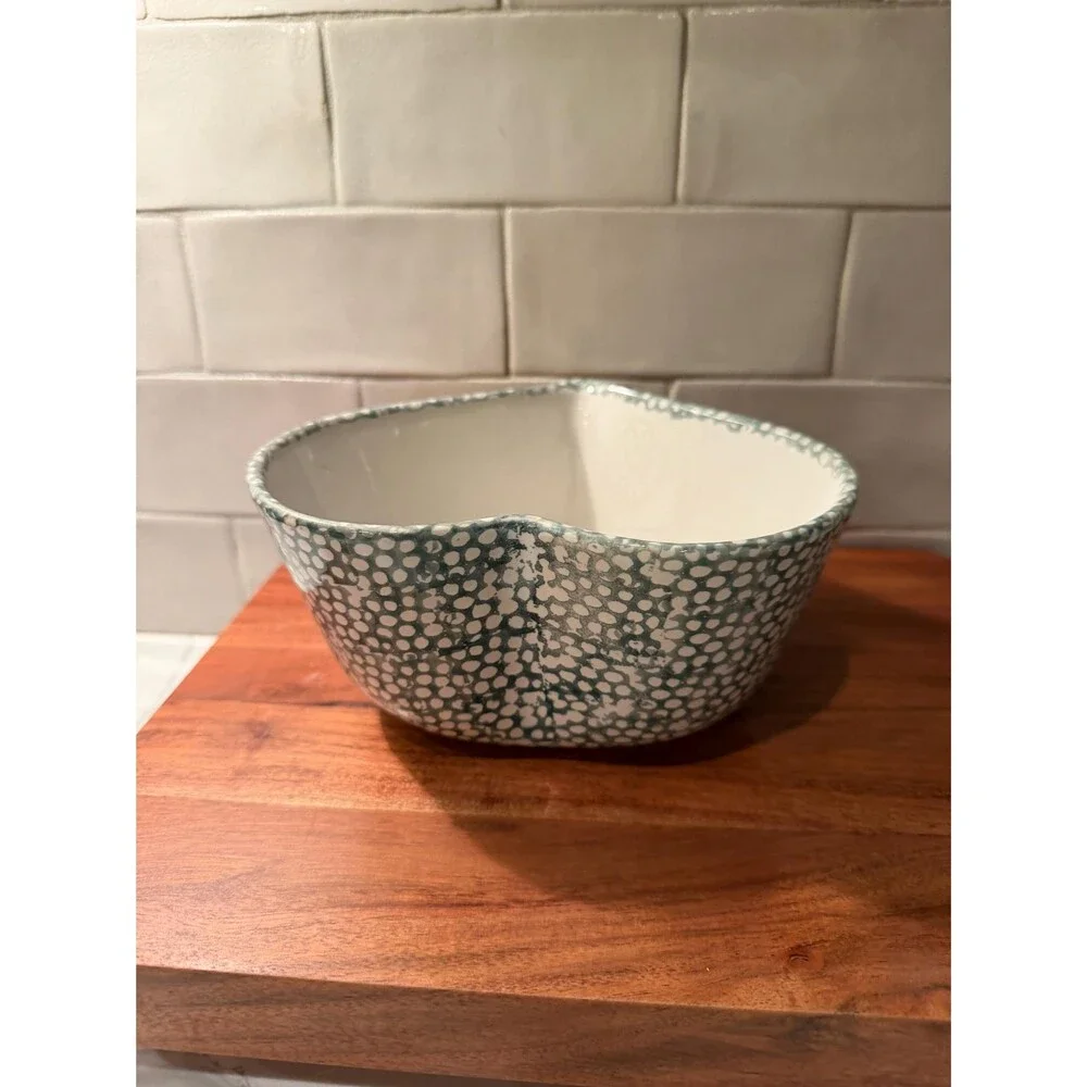 Vintage 1994 ABC Distributing Heart Shaped Nesting Bowls Set of 3 Green